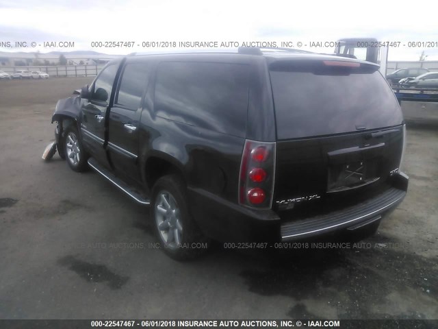 1GKFK66838J201504 - 2008 GMC YUKON XL DENALI BLACK photo 3