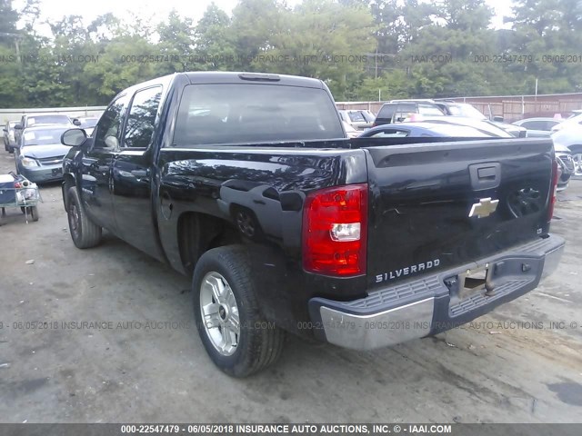 3GCEC13CX7G516459 - 2007 CHEVROLET SILVERADO C1500 CREW CAB BLACK photo 3