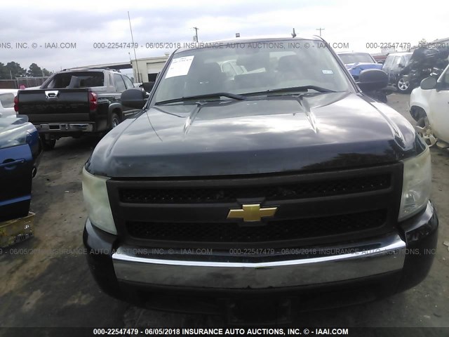 3GCEC13CX7G516459 - 2007 CHEVROLET SILVERADO C1500 CREW CAB BLACK photo 6