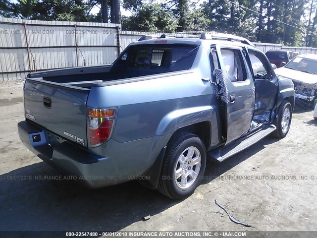 2HJYK16248H523164 - 2008 HONDA RIDGELINE RT GREEN photo 4