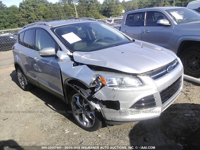 1FMCU0J95DUB32681 - 2013 FORD ESCAPE TITANIUM SILVER photo 1