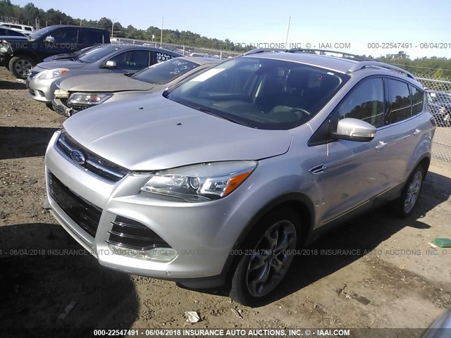 1FMCU0J95DUB32681 - 2013 FORD ESCAPE TITANIUM SILVER photo 2