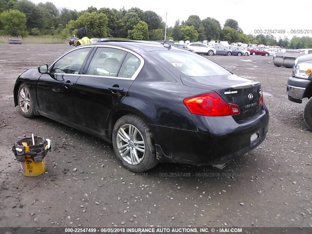 JN1DV6AR9BM651760 - 2011 INFINITI G25 BLACK photo 3