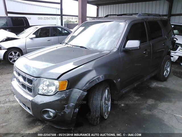 1FMCU0E7XCKB40889 - 2012 FORD ESCAPE LIMITED GRAY photo 2