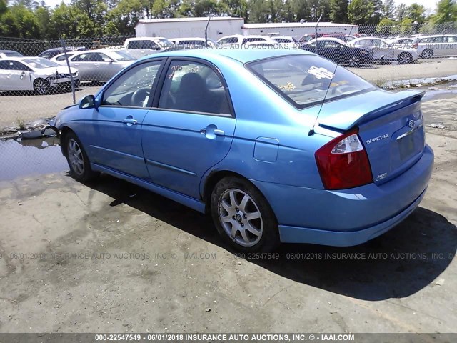 KNAFE121255110076 - 2005 KIA NEW SPECTRA LX/EX BLUE photo 3