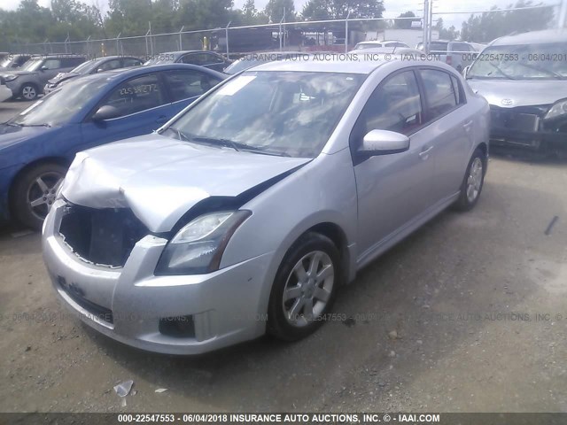 3N1AB6AP4CL619143 - 2012 NISSAN SENTRA 2.0/2.0S/SR/2.0SL SILVER photo 2