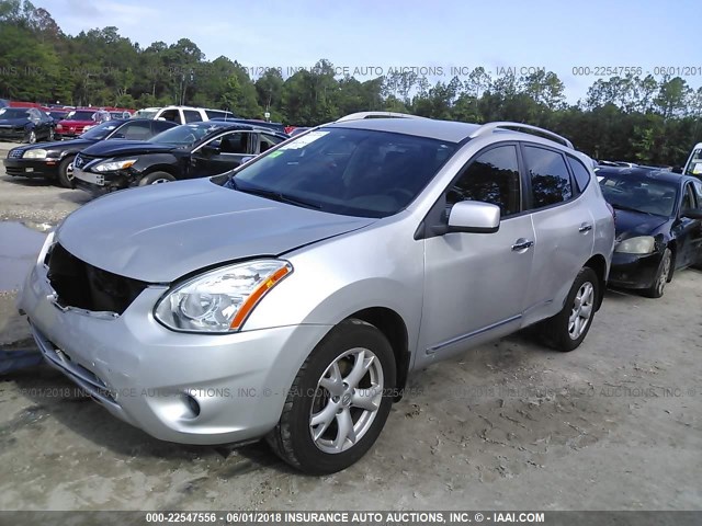 JN8AS5MT1BW571856 - 2011 NISSAN ROGUE S/SV/KROM SILVER photo 2