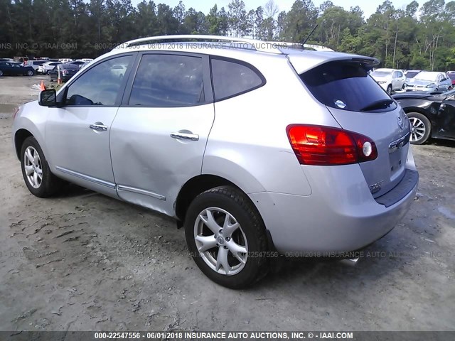 JN8AS5MT1BW571856 - 2011 NISSAN ROGUE S/SV/KROM SILVER photo 3