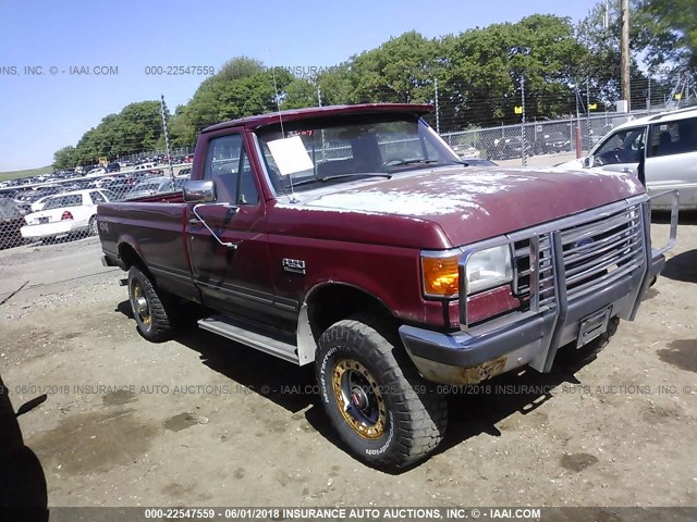 2FTHF26G9MCB02171 - 1991 FORD F250 RED photo 1