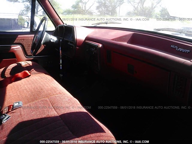 2FTHF26G9MCB02171 - 1991 FORD F250 RED photo 5