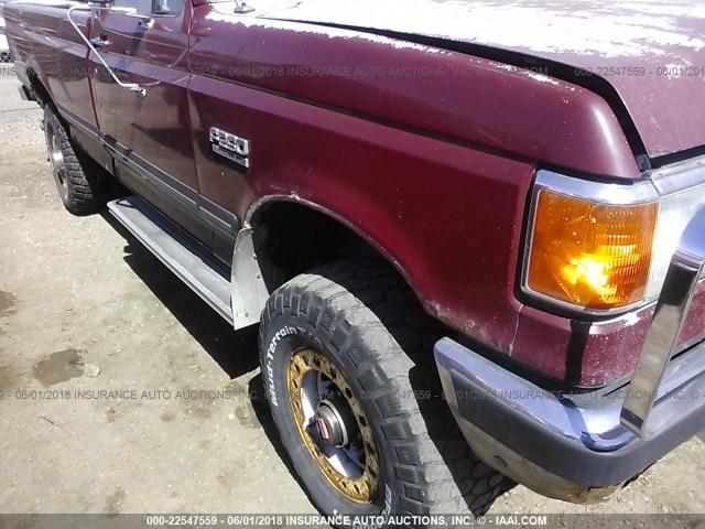 2FTHF26G9MCB02171 - 1991 FORD F250 RED photo 6