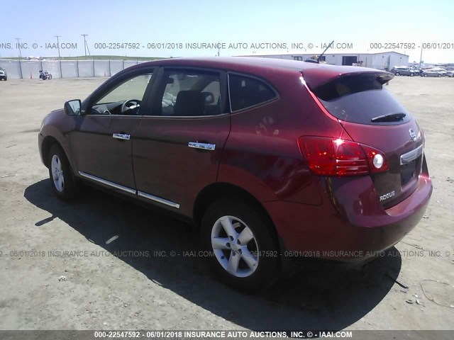 JN8AS5MV6DW666028 - 2013 NISSAN ROGUE S/SV RED photo 3