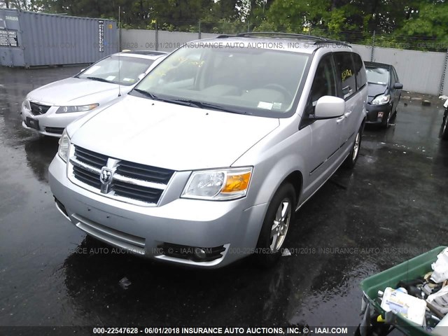 2D8HN54119R581033 - 2009 DODGE GRAND CARAVAN SXT SILVER photo 2