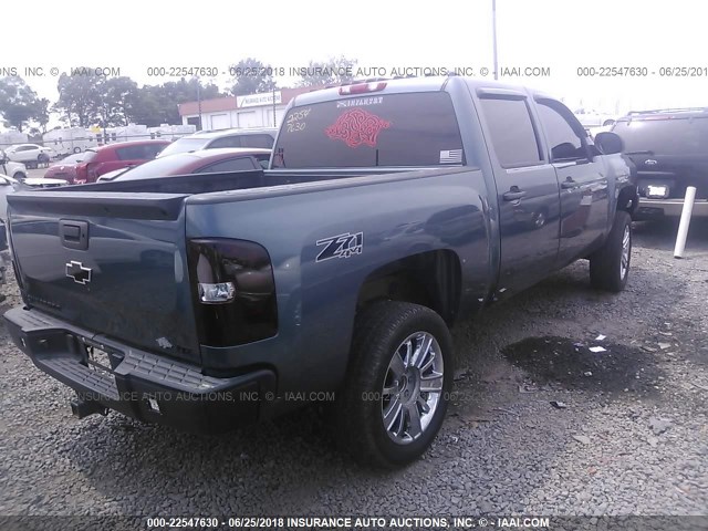 1GCPKTE77CF175802 - 2012 CHEVROLET SILVERADO K1500 LTZ BLUE photo 4