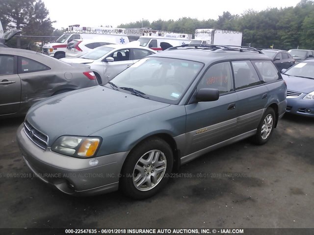 4S3BH675627611957 - 2002 SUBARU LEGACY OUTBACK AWP 绿色 照片 2