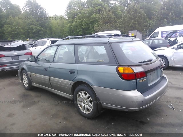 4S3BH675627611957 - 2002 SUBARU LEGACY OUTBACK AWP 绿色 照片 3