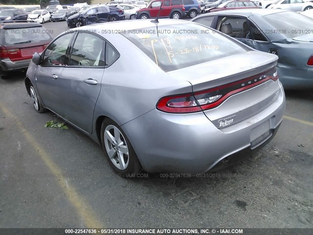 1C3CDFBB4GD661198 - 2016 DODGE DART SXT SILVER photo 3