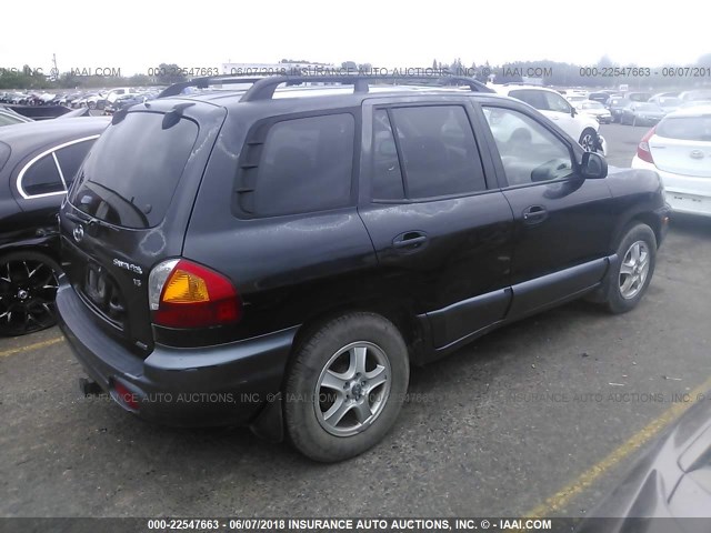 KM8SC73DX3U348825 - 2003 HYUNDAI SANTA FE GLS/LX BLACK photo 4