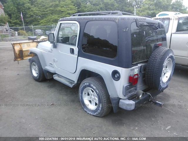 1J4FA49S55P347058 - 2005 JEEP WRANGLER / TJ SPORT SILVER photo 3