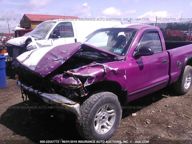 1B7GG26Y8VS175028 - 1997 DODGE DAKOTA PURPLE photo 6