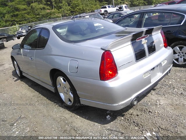 2G1WL15C879246717 - 2007 CHEVROLET MONTE CARLO SS SILVER photo 3