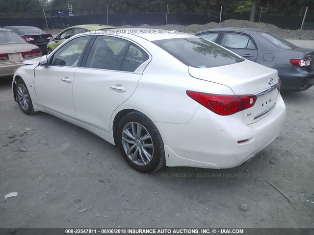 JN1EV7AR1GM341622 - 2016 INFINITI Q50 PREMIUM/SPORT WHITE photo 3