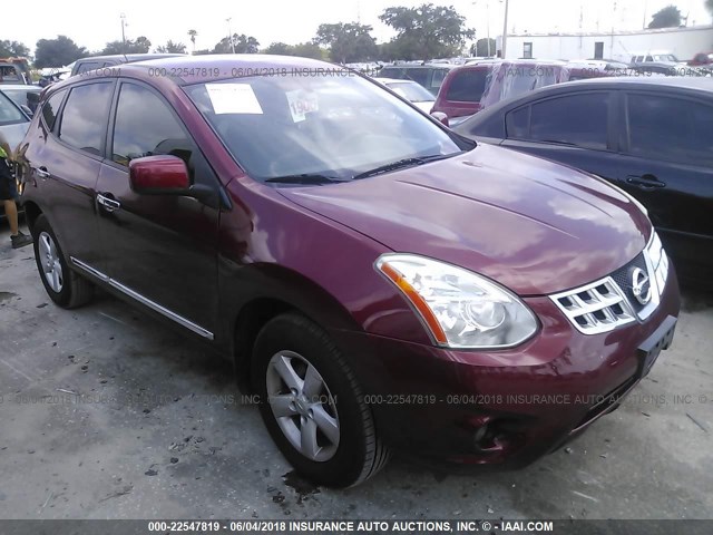 JN8AS5MT2DW005773 - 2013 NISSAN ROGUE S/SV RED photo 1
