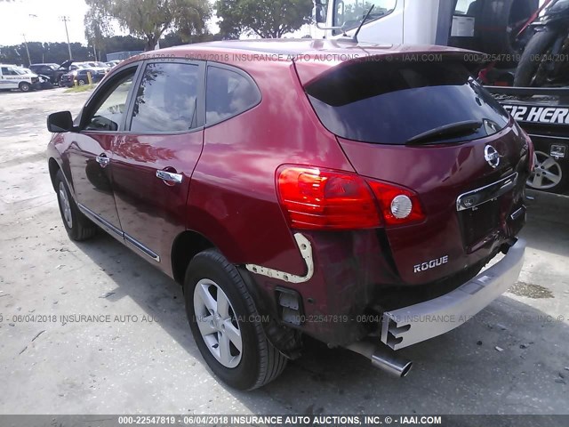 JN8AS5MT2DW005773 - 2013 NISSAN ROGUE S/SV RED photo 3