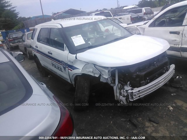 1FM5K8AR9GGD31264 - 2016 FORD EXPLORER POLICE INTERCEPTOR WHITE photo 1