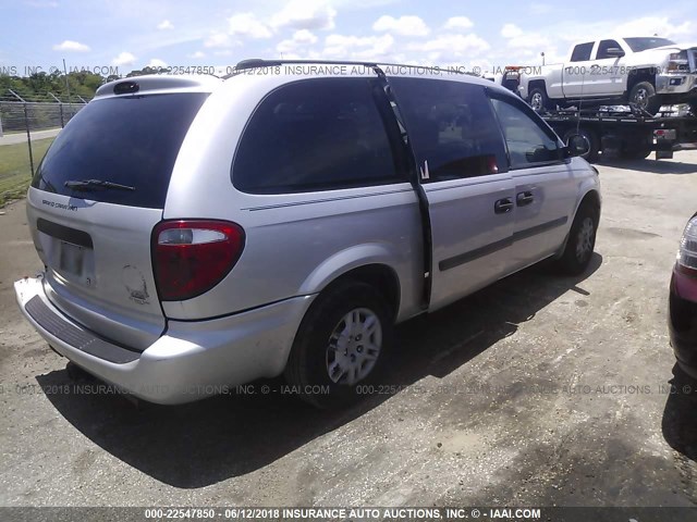 1D4GP24R86B555700 - 2006 DODGE GRAND CARAVAN SE SILVER photo 4