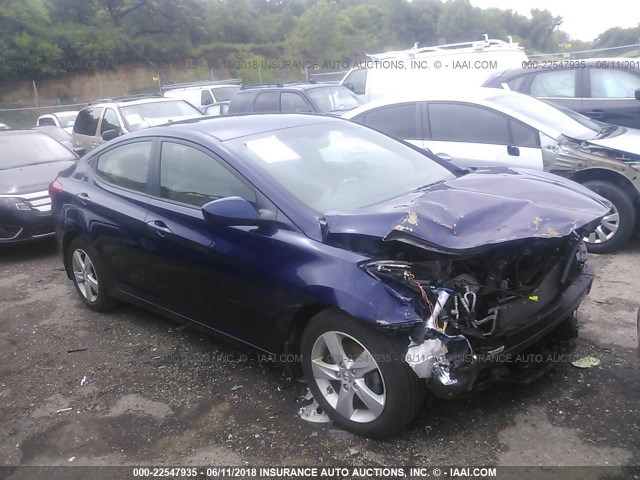 5NPDH4AE3DH251308 - 2013 HYUNDAI ELANTRA GLS/LIMITED BLUE photo 1