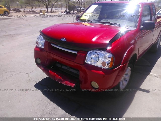 1N6DD26S41C368382 - 2001 NISSAN FRONTIER KING CAB XE RED photo 6