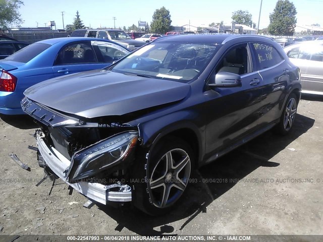 WDCTG4GB3FJ055305 - 2015 MERCEDES-BENZ GLA 250 4MATIC GRAY photo 2