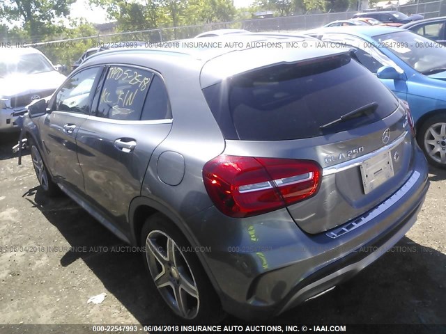 WDCTG4GB3FJ055305 - 2015 MERCEDES-BENZ GLA 250 4MATIC GRAY photo 3