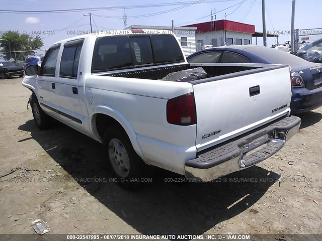 1GCDT13W21K217778 - 2001 CHEVROLET S TRUCK S10 WHITE photo 3