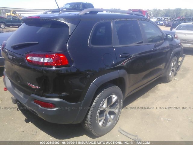 1C4PJMBS0EW186385 - 2014 JEEP CHEROKEE TRAILHAWK 黑色 照片 4