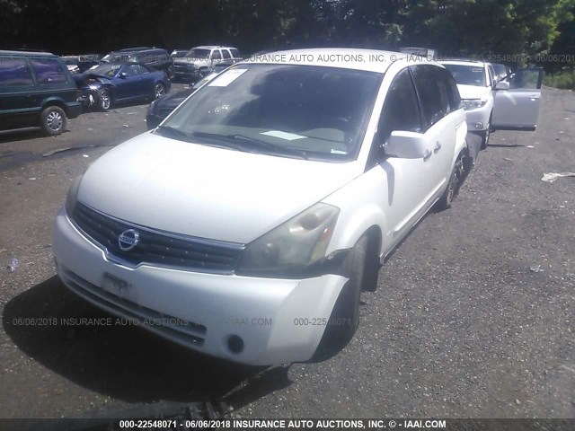 5N1BV28U67N124862 - 2007 NISSAN QUEST S/SE/SL WHITE photo 2