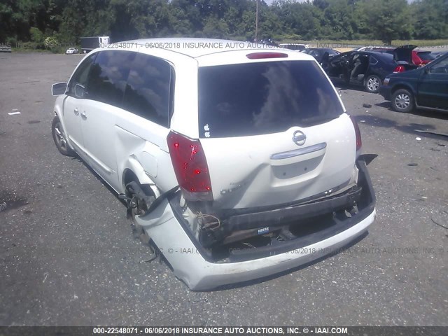 5N1BV28U67N124862 - 2007 NISSAN QUEST S/SE/SL WHITE photo 3