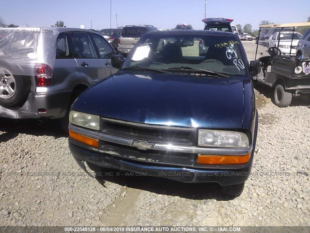 1GCCS1443YK162179 - 2000 CHEVROLET S TRUCK S10 BLUE photo 6