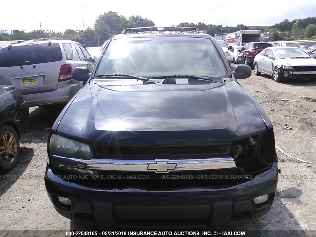 1GNDT13S832284876 - 2003 CHEVROLET TRAILBLAZER  BLACK photo 6