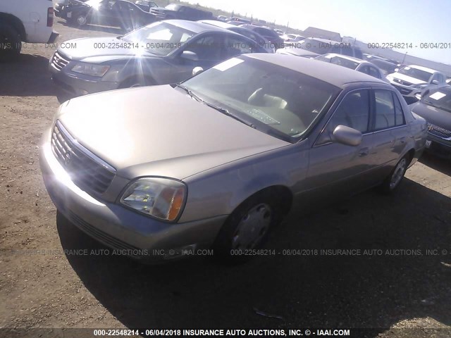 1G6KE57Y11U175115 - 2001 CADILLAC DEVILLE DHS GOLD photo 2