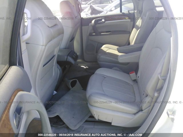 5GAER23738J247875 - 2008 BUICK ENCLAVE CXL WHITE photo 8