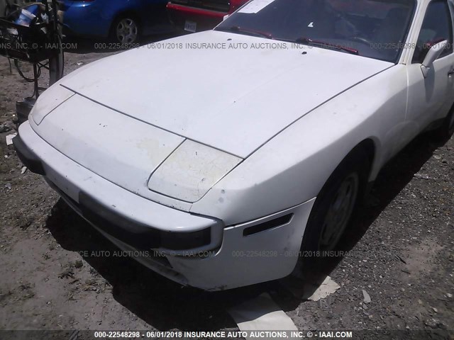 WP0AB0948HN473471 - 1987 PORSCHE 944 WHITE photo 6