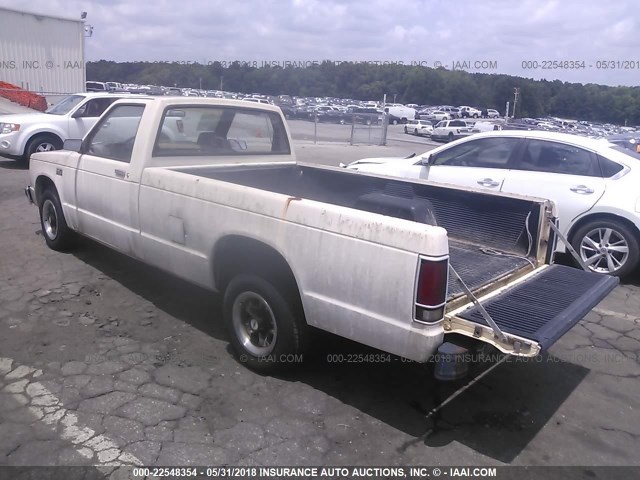 1GCBS14ZXK2170052 - 1989 CHEVROLET S TRUCK S10 WHITE photo 3