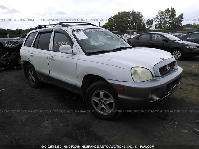 KM8SC73D14U743784 - 2004 HYUNDAI SANTA FE GLS/LX WHITE photo 1