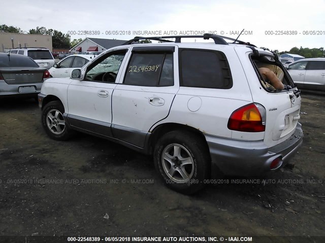 KM8SC73D14U743784 - 2004 HYUNDAI SANTA FE GLS/LX WHITE photo 3