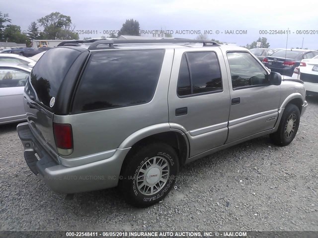 1GKDT13W4X2558046 - 1999 GMC JIMMY GRAY photo 4