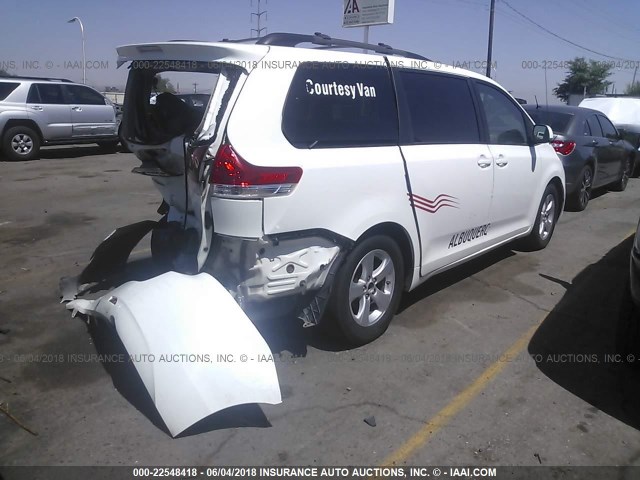 5TDKK3DC3BS020249 - 2011 TOYOTA SIENNA LE WHITE photo 4