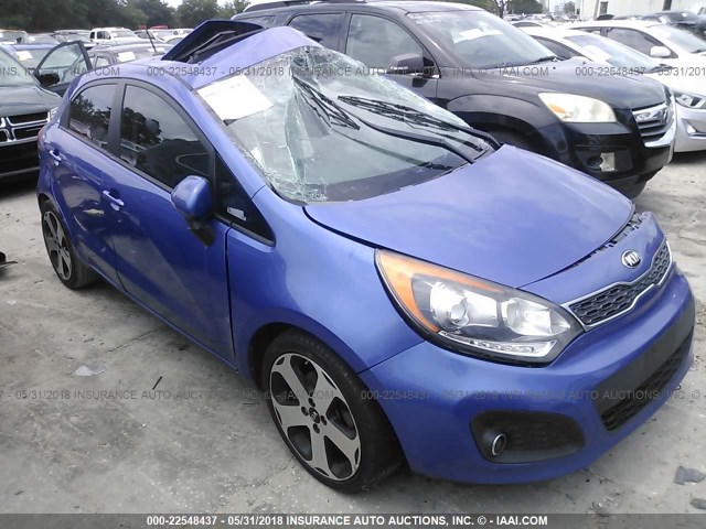 KNADN5A33D6172077 - 2013 KIA RIO EX/SX BLUE photo 1