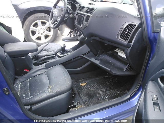 KNADN5A33D6172077 - 2013 KIA RIO EX/SX BLUE photo 5